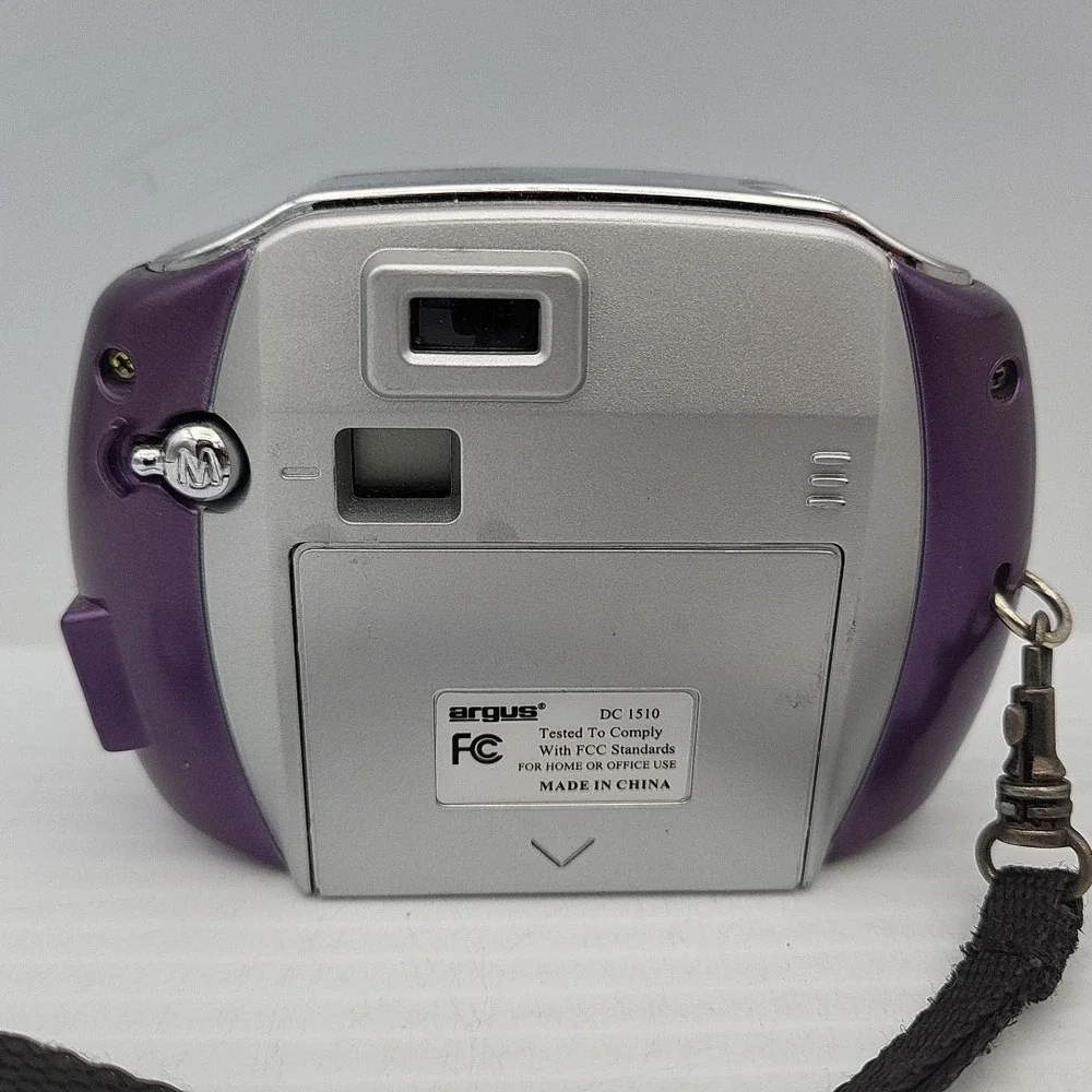 Argus Digital Camera DC1510 Purple Compact 5.0MP 2x Zoom Tested Working Bundle